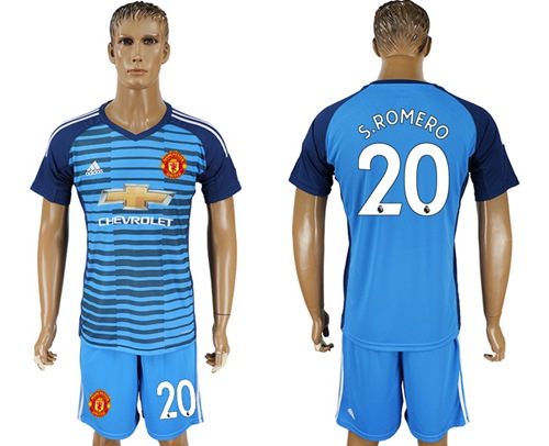 Manchester United #20 S.Romero Blue Soccer Club Jersey - Click Image to Close
